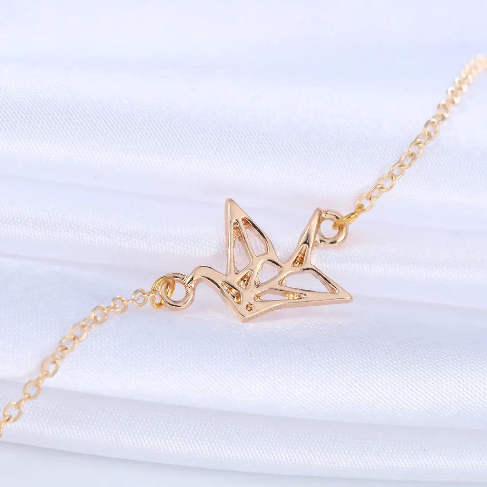 Cxwind женский оригами журавль браслеты Модные Птицы Шарм браслет геометрический