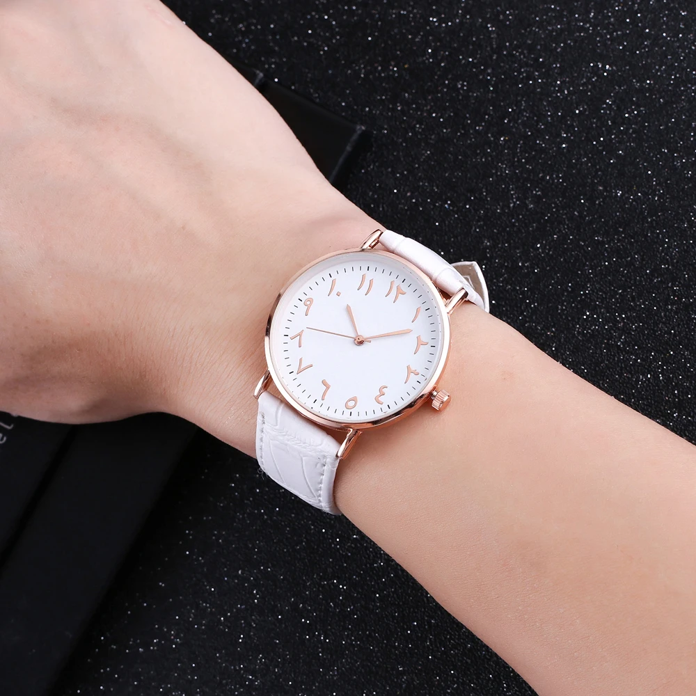 Модные Простые мусульманские Арабские женские часы роскошные брендовые деловые