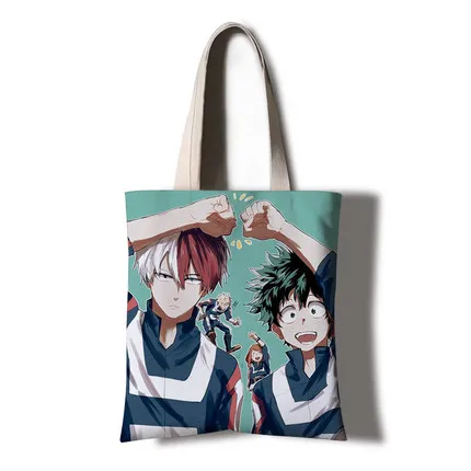 My Hero Academy Todoroki Shoto Женская Холщовая Сумка через плечо сумки для женщин сумки-мессенджеры школьный Handba - Цвет: 7