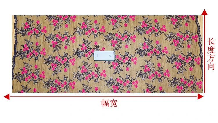 Ткань сетчатая кружевная LASUI 2018 с цветочной вышивкой для платья X0351 1 ярд/1 лот 3