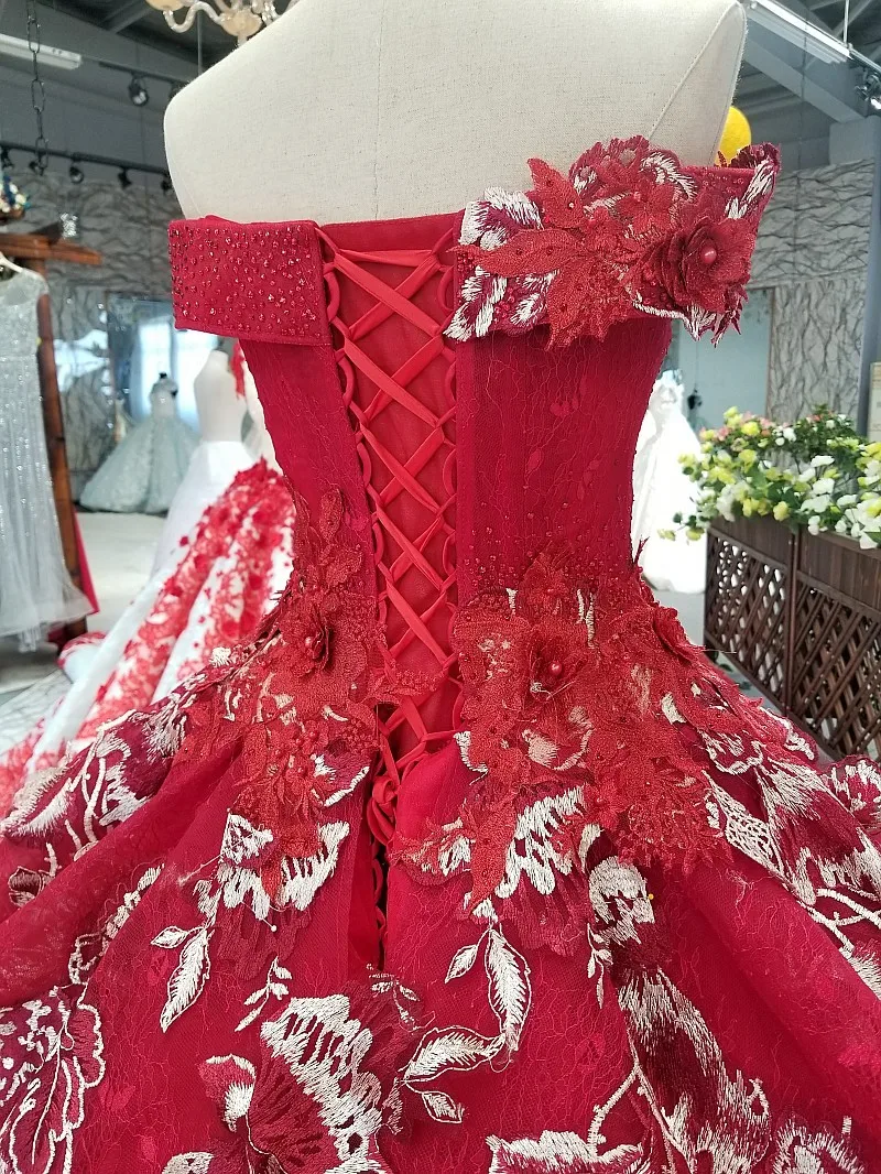 2018 Новое узорное свадебное платье невесты на одно плечо в Корейском стиле