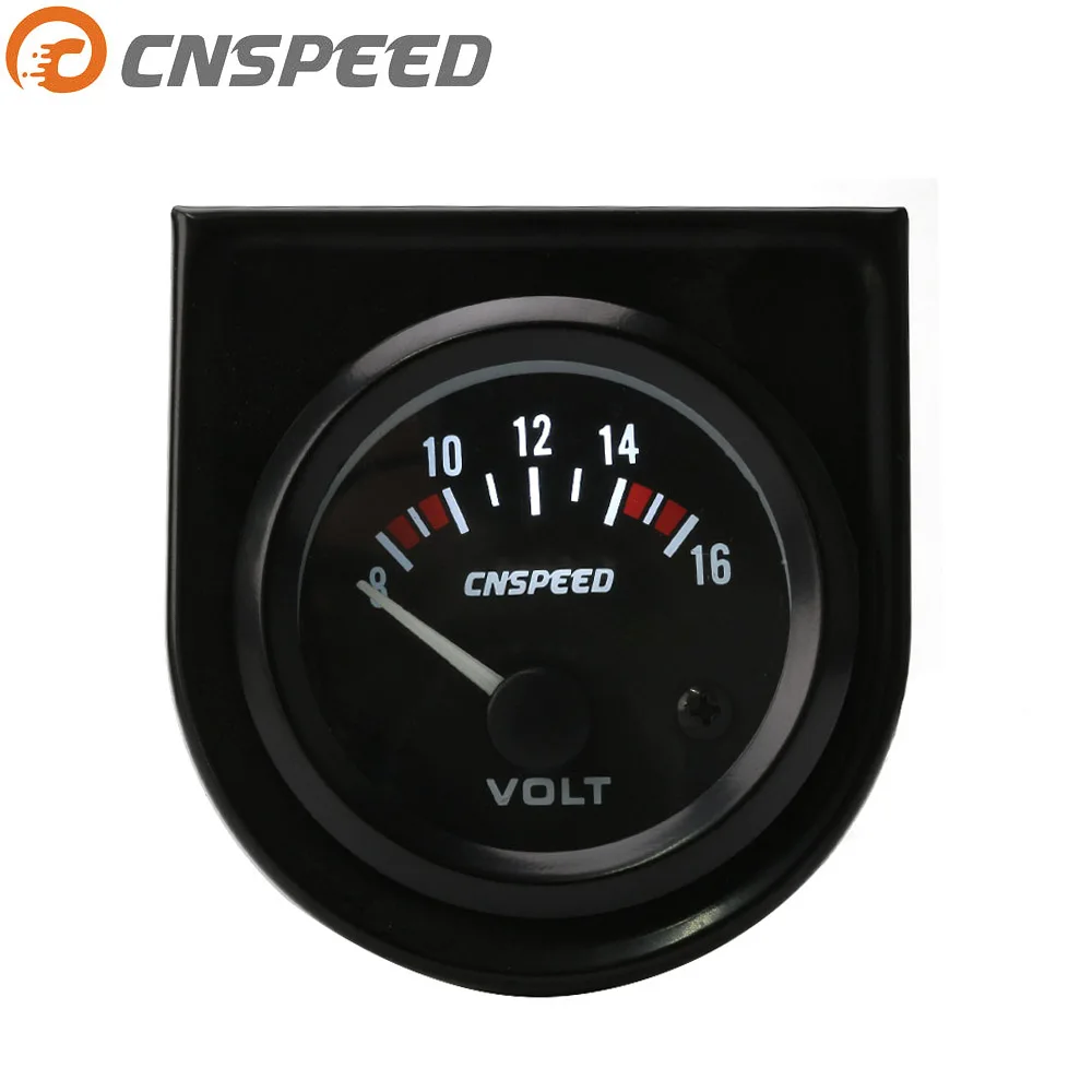 CNSPEED вольтметр 2 &quot(52 мм) Универсальный 8-16 Вольт Электрический метр Спидометр