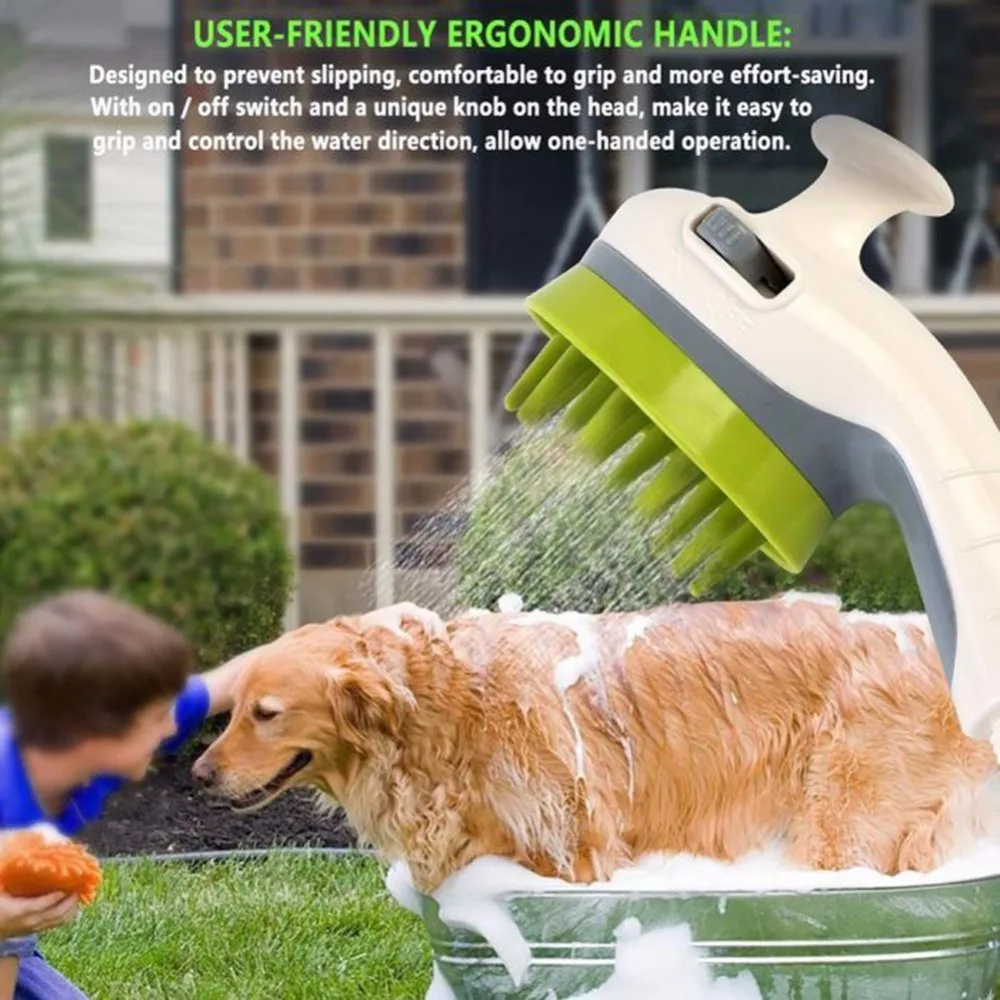 Petstyle Pet Shower Head Bath Brush Dogs Cats Massage Comb Washing Supply Sprinkler Wash 3 Color |