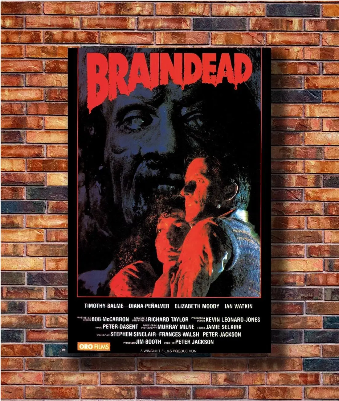 Q0413 Плакаты и принты BRAINDEAD иначе мертвых живой фильм Редкие ужас гор Питер Джексон