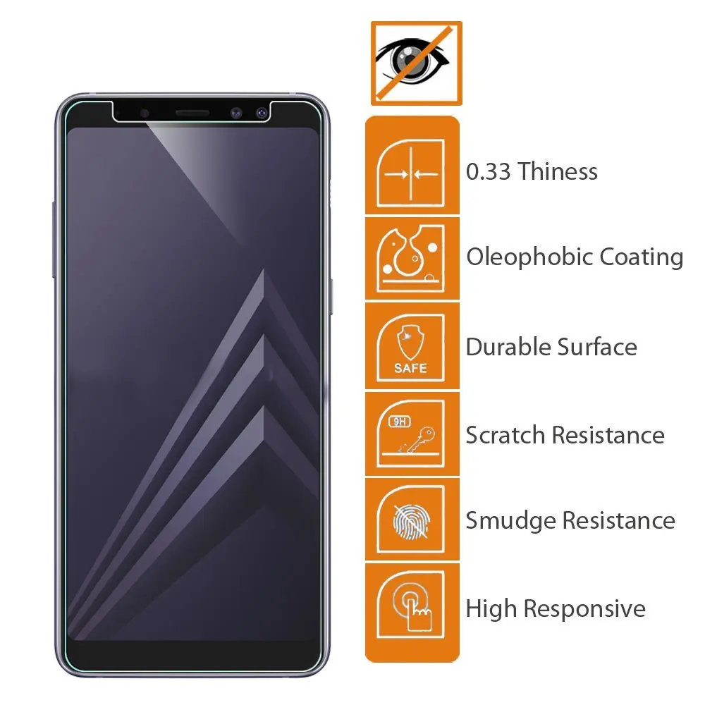 Защитный экран из закаленного стекла для Samsung galaxy A8 2018/A8 PLUS 2018|Защитные стёкла и