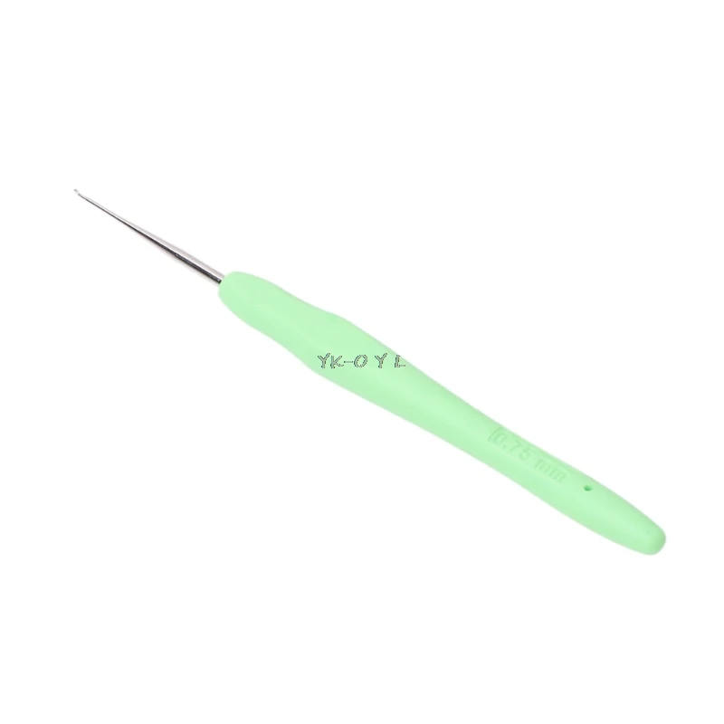 

1PC Metal Knitting Needles Crochet Hooks Tool With Ergonomic Grips 0.5-2.75mm
