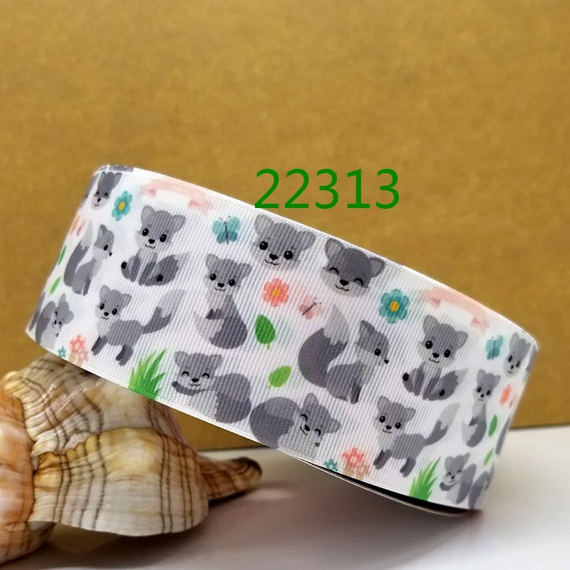 Бесплатная доставка 50 ярдов лиса лента напечатанная grosgrain 22315|Ленты для шитья| |