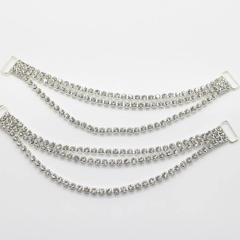 Новые 10 шт./упак. очаровательные цепные разъемы металлические Кристальные Стразы