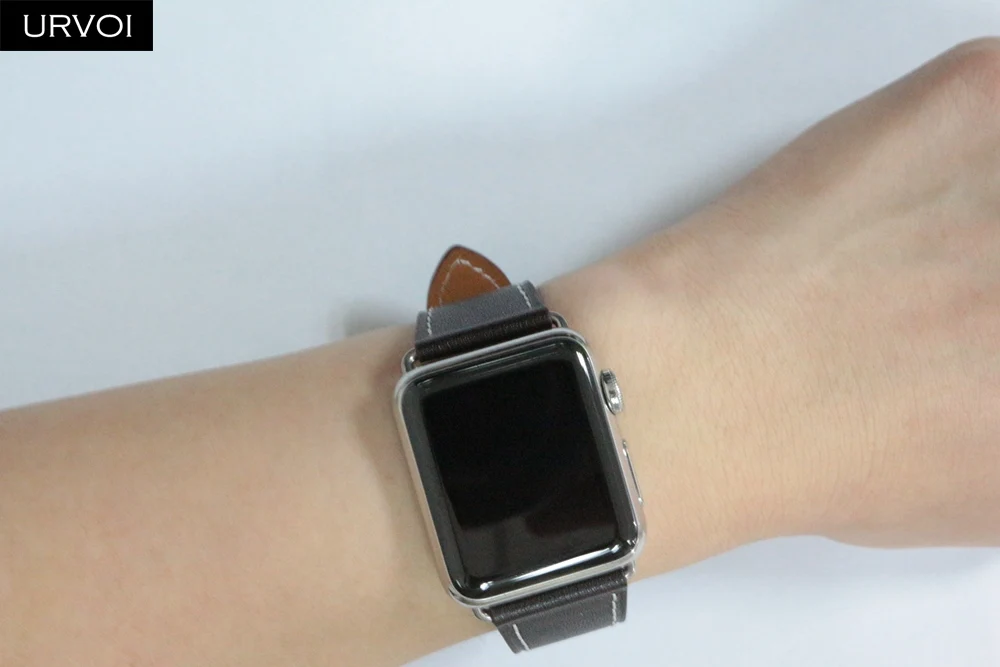 URVOI раскладной ремешок с пряжкой для Apple Watch 5 4 3 2 1 ремешок для iwatch Ремень Один Тур Дизайн Свифт кожа 38/40 42/44 мм