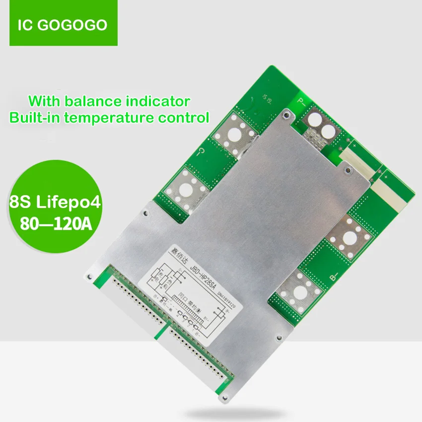 8 S 24 V Lifepo4 плата защиты батареи 60A 80A 100A 120A 3 2 пакеты BMS индикатор баланса энергии