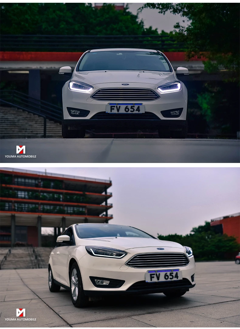 АКД стайлинга автомобилей фара для Ford светодиодная фара для Focus- фокус 4 светодиодный DRL D2H Hid динамический сигнал поворота Bi Xenon луч