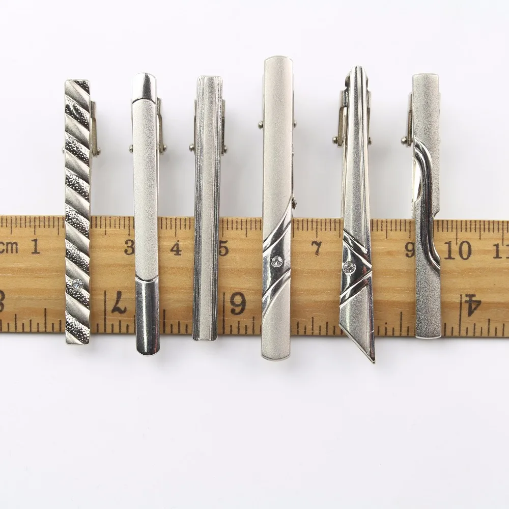 Мужские заколки для галстука на шею застежка из хромированной нержавеющей стали