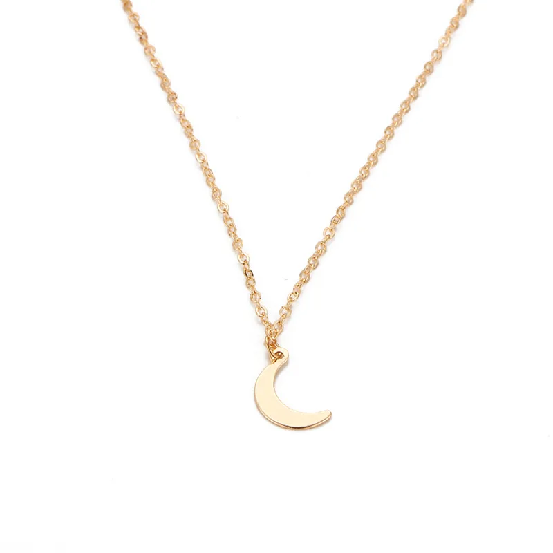 IF ME New Crescent колье-чокер с Луной для женщин BOHO крошечные Короткие Золотые Серебряные Цвета Сейлор Мун выразительный медальон На Цепочке Ожерелье - Окраска металла: NJDY87651 Gold