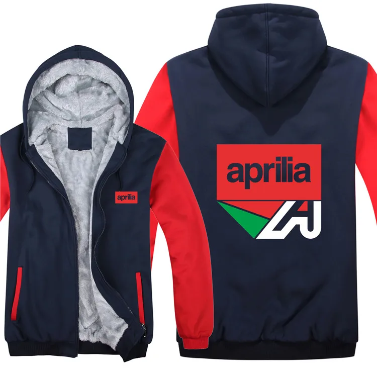 as picture Motorcycle Aprilia Hoodies Mens Zipper Coat Fleece Thicken Aprilia Motor Sweatshirt Mans Clothing - Цвет: as picture
