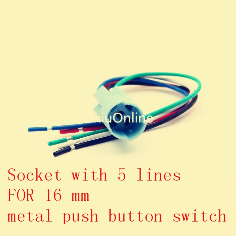 

1PCS YT592 The Socket With 5 Lines, For 16 mm Metal Push Button Switch Use Easy installation, Change is Concise
