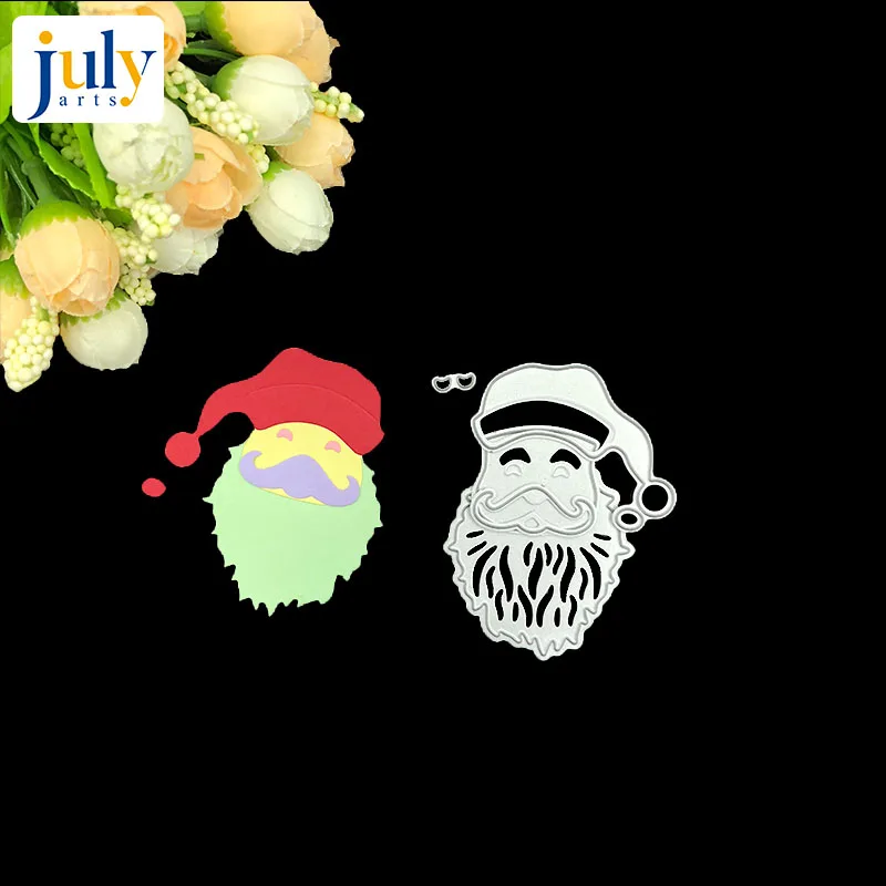 Julyarts Merry Christmas Санта Клаус металлические режущие трафареты для поделок скрапбукинга декор тиснение ремесло высечки шаблон