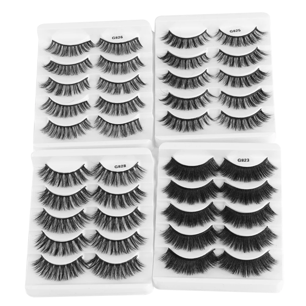 5 пар 3D норковые накладные ресницы толстые длинные натуральные пушистые