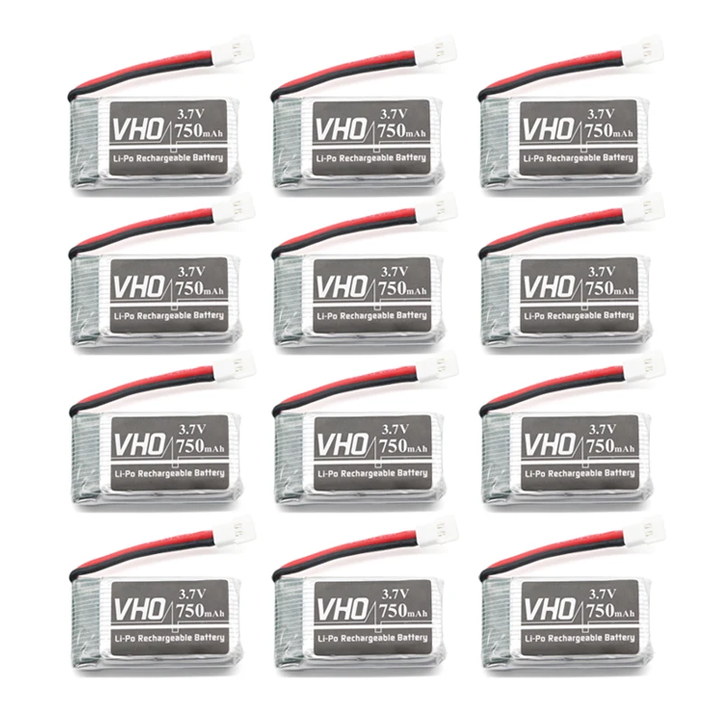VHO 12 шт. 3.7 В 750 мАч 25c lipo Батарея для qx95 qx90 QX80 E30 e30w SYMA X5 x5c x5sc x5sw cx30w|lipo battery|3.7v 750mahsyma x5 |