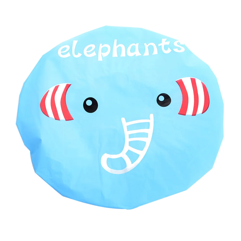 elephant Водонепроницаемая шапочка для душа, Экологичная мультяшная Защитная шапочка для ванны, кружевная эластичная лента, шапка для ванной, ванная комната, продукт для женщин, пластиковая шапочка для купания - Цвет: elephant
