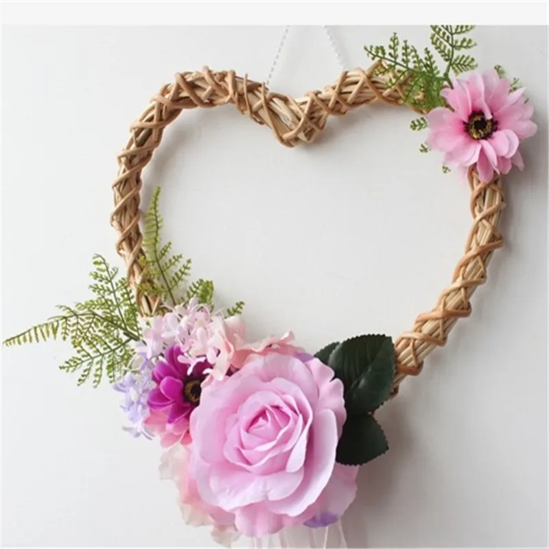 Красивая Корейская любовь гирлянда имитация поддельные цветы Фреска дверь сад