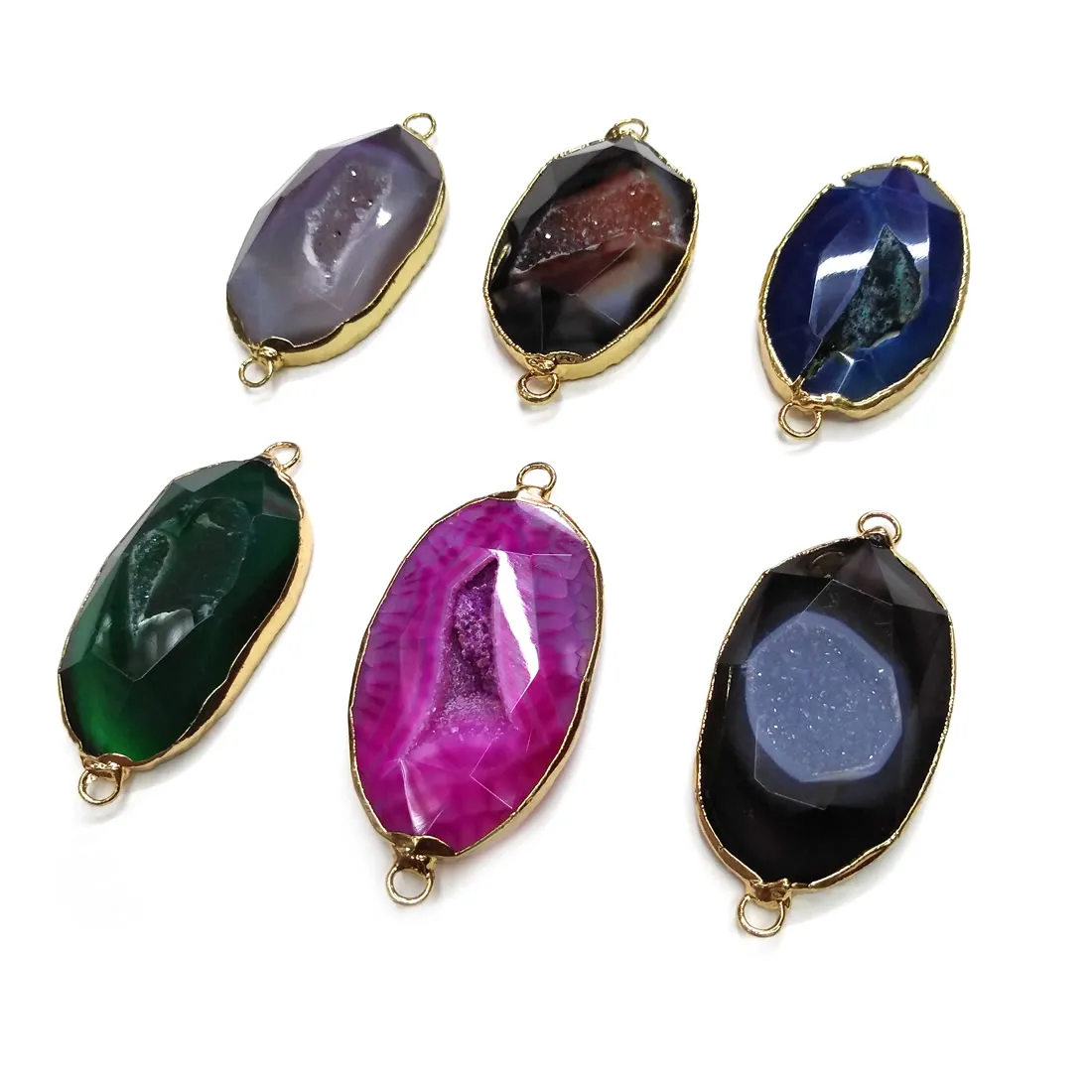 Подвески из натурального агата подвеска соединитель для изготовления ювелирных