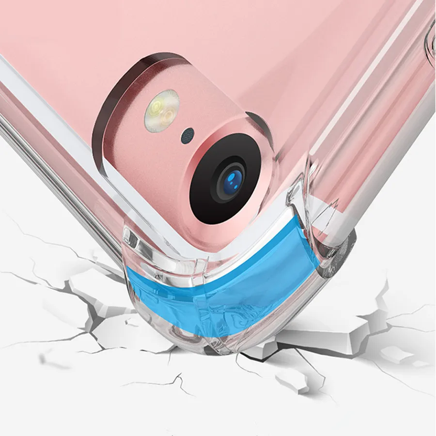 Чехол для iPhone 6 s Резиновый ТПУ силиконовый чехол 6S Plus 7 5 5S SE противоударный
