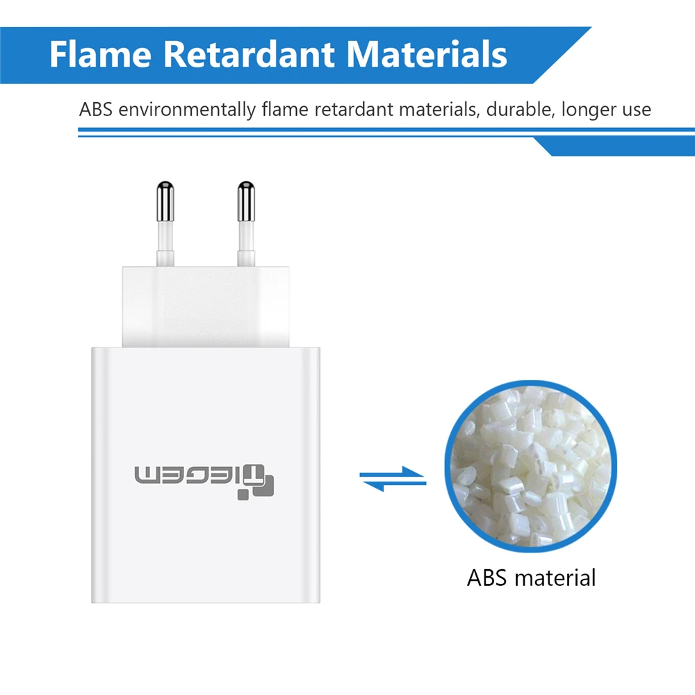 TIEGEM двойное USB быстрое зарядное устройство 3,0+ 3,0 A QC 30 Вт адаптер для быстрой зарядки EU US Plug зарядное устройство для мобильного телефона для samsung huawei