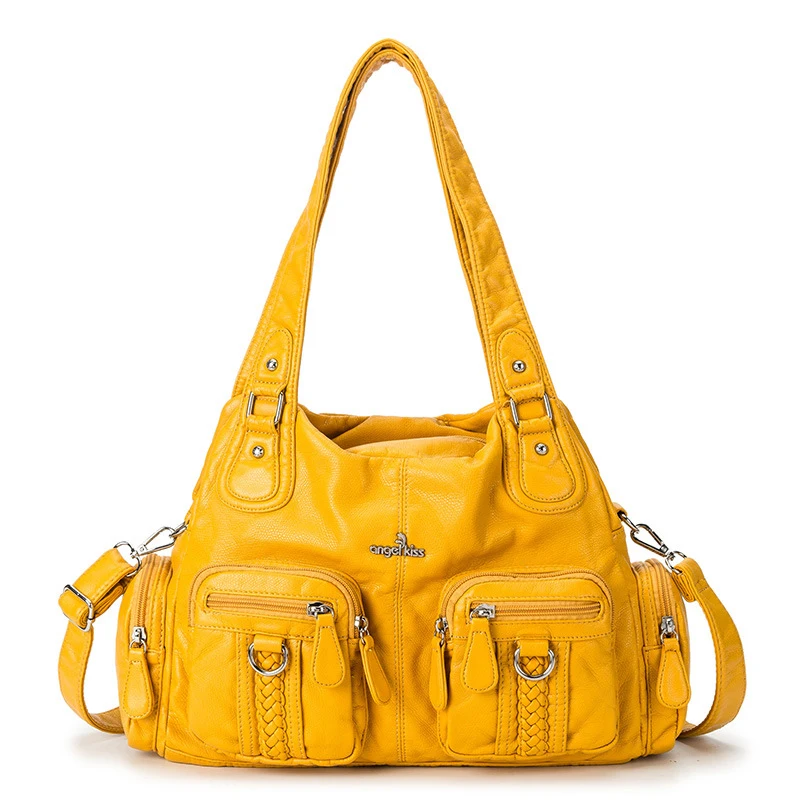 2019 Summer Women Famous AngelKiss PU Leather Hobo Satchel Design Female Large Shoulder Bag Lady Shopping Handbag Messenger Bags | Багаж и