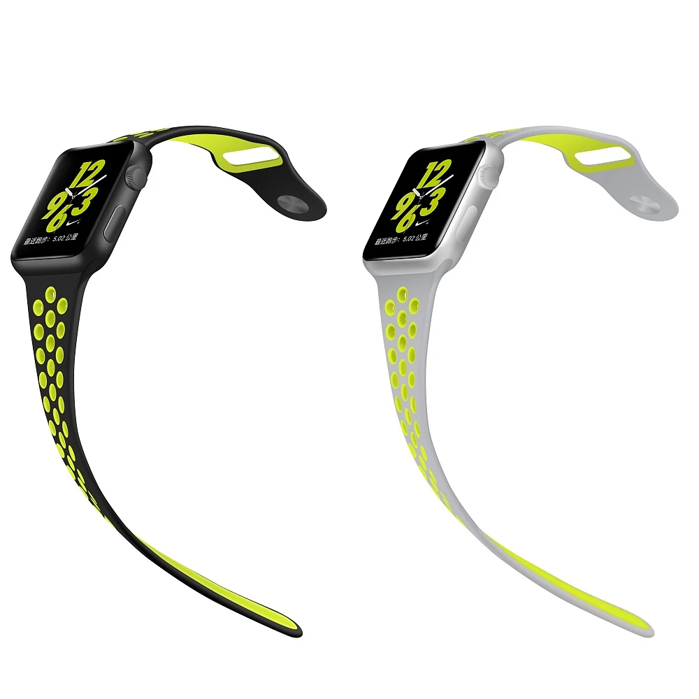 Смарт-браслет 38(40)/42(44) мм силиконовый спортивный ремешок для Apple Watch Nike носимый ремешок для часов для Apple watch 4/3/2/1