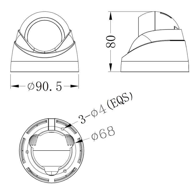 LWSTFOCUS 1/2. 7 ''Цвет CMOS Сенсор AHDH 1080 P AHD Камера Крытый Купол безопасности камеры