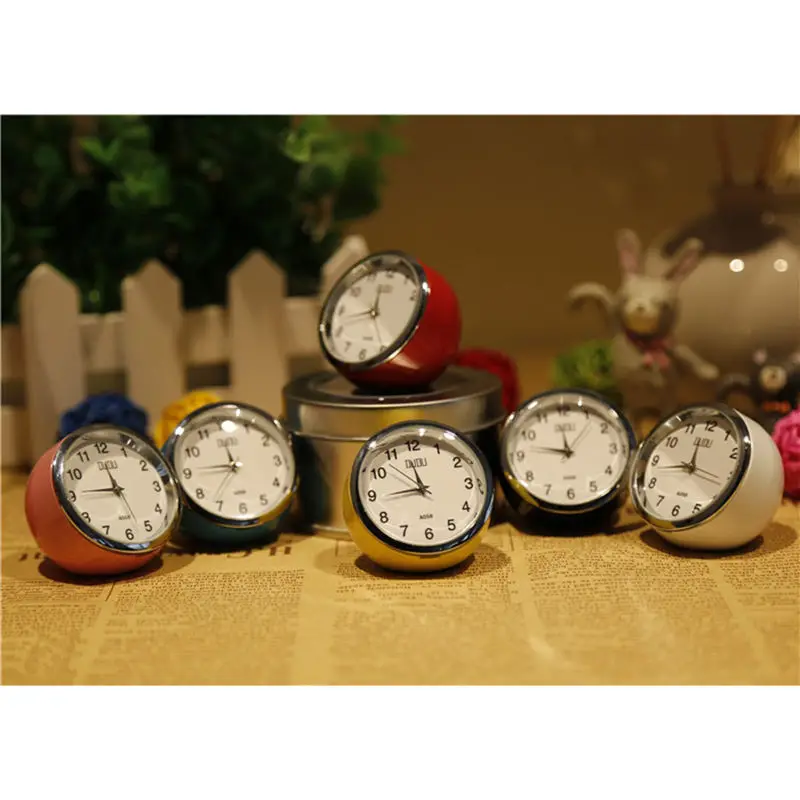 Автомобильные кварцевые часы Мини Серебристые цифровая указка автомобильные