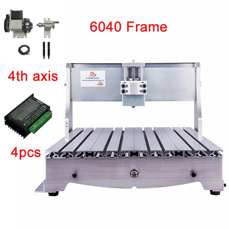 CNC 6040 4 оси маршрутизатор рамка для гравировки алюминиевый камень PCB и жесткий металл
