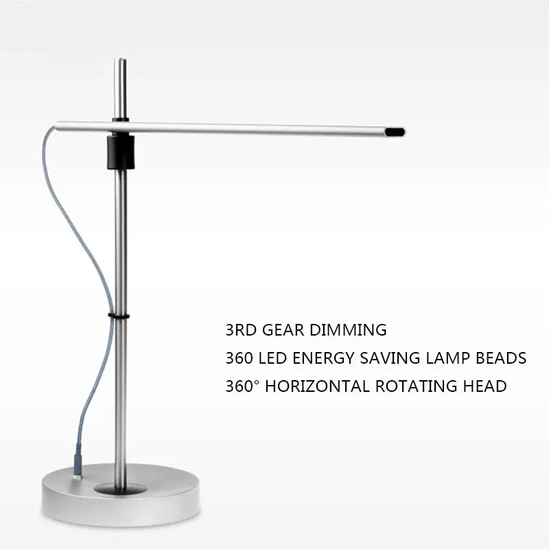 Ультратонкие Стиль настольные лампы светодиодный 3 Режим затемнения сенсорный