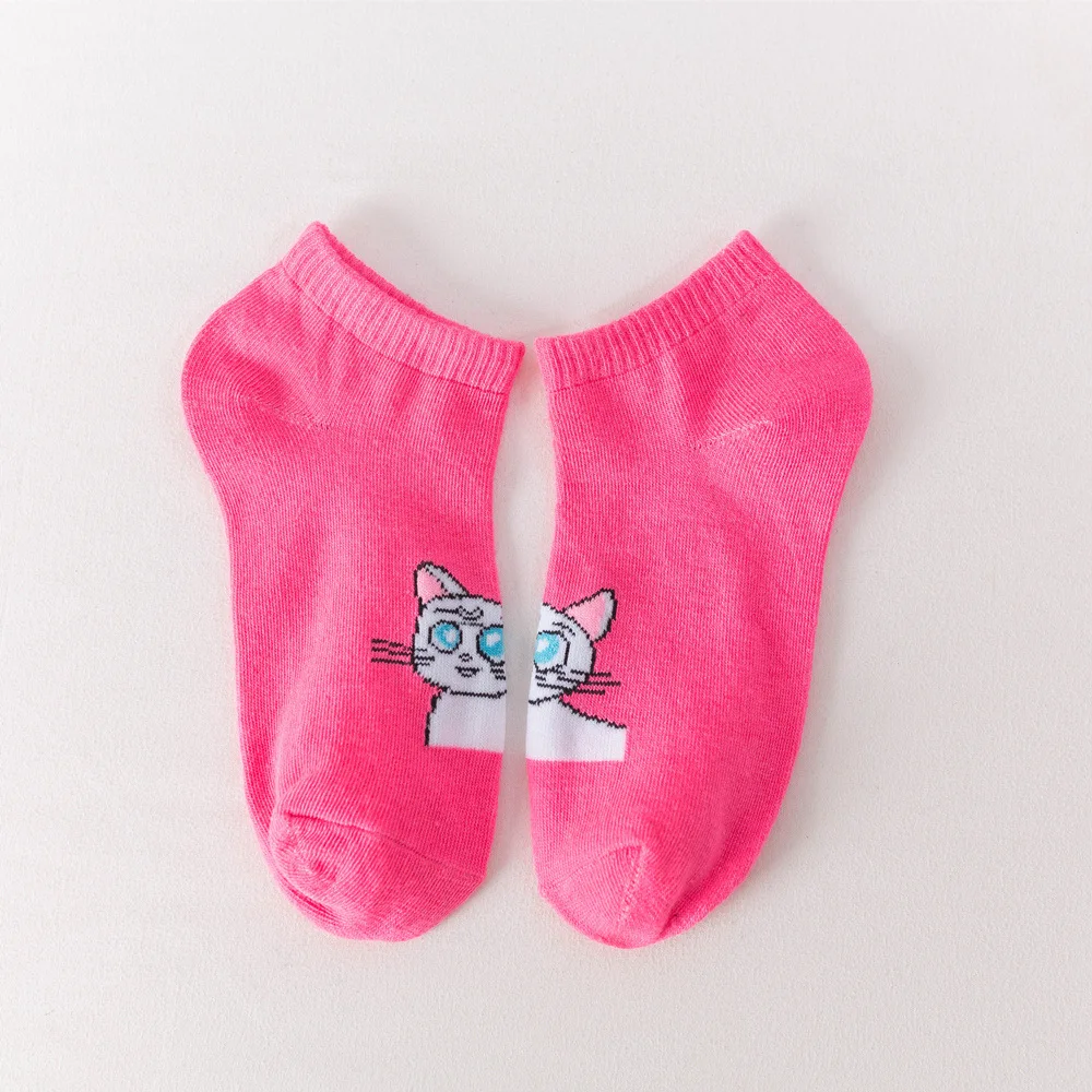 1 пара милые Мультяшные розовые Пантеры/кошки Harajuku Kawaii забавные женские Носки с