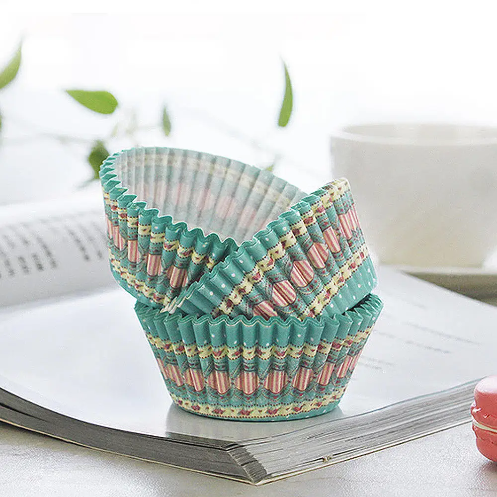 100 Cupcake обертка бумажный торт случае выпечки чашки лайнер Маффин десерт