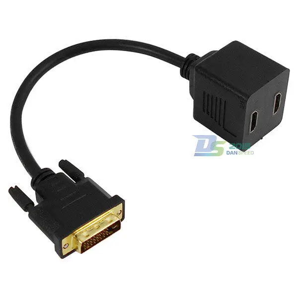 Danspeed DVI D (24 + 1) Male to 2 HDMI Женский цифровой дисплей сплиттер кабель адаптер Длина 30