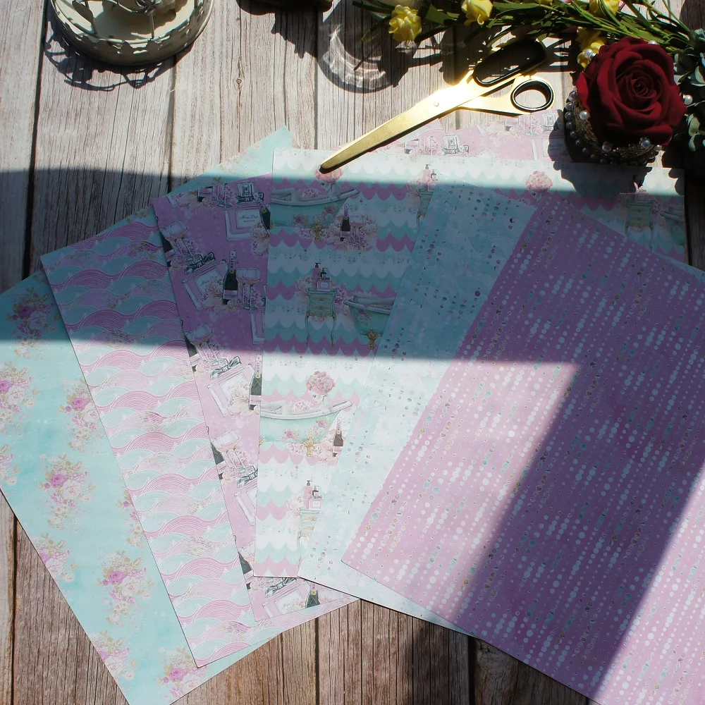 24 листа 12 &quotСделай сам модные дамские шампанские Пузырьковые ванны дизайн