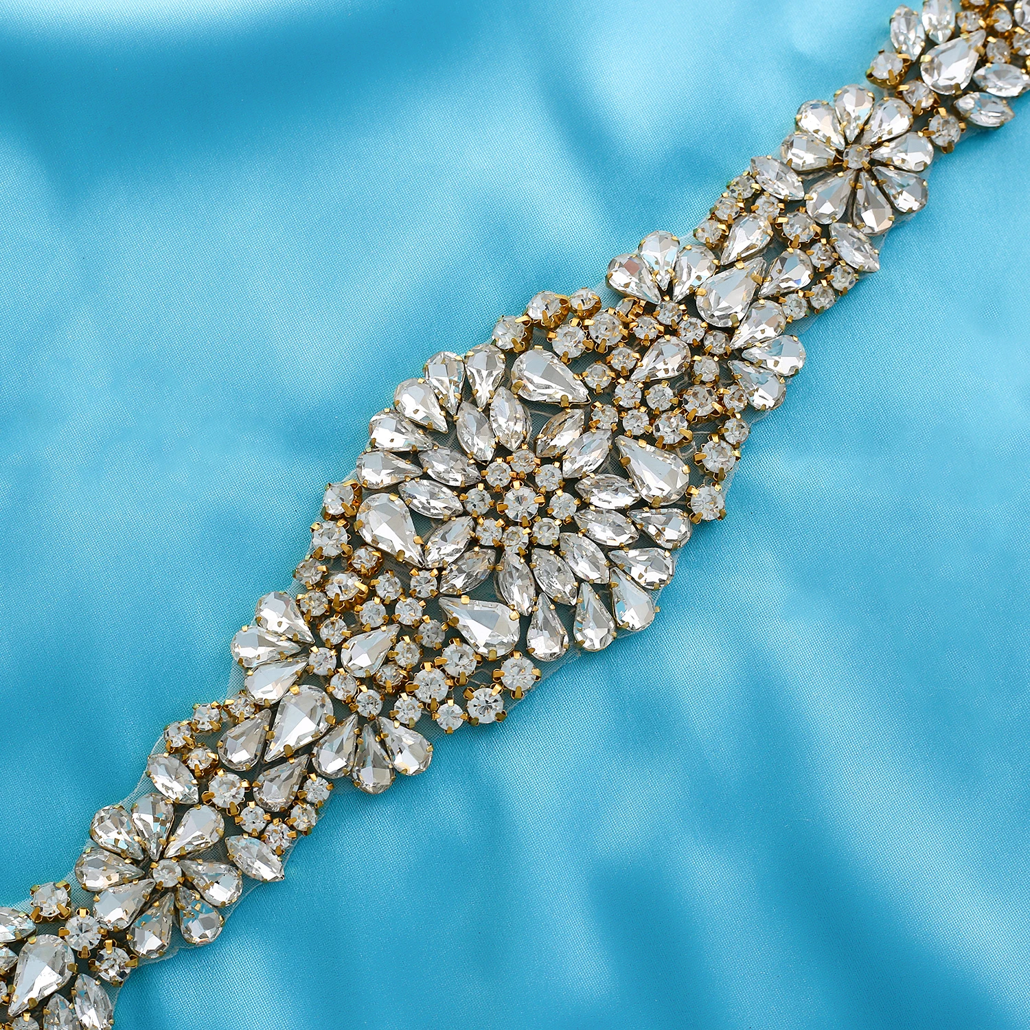 Серебристая плоская задняя часть стразы аксессуары пояс золотистый утюжок