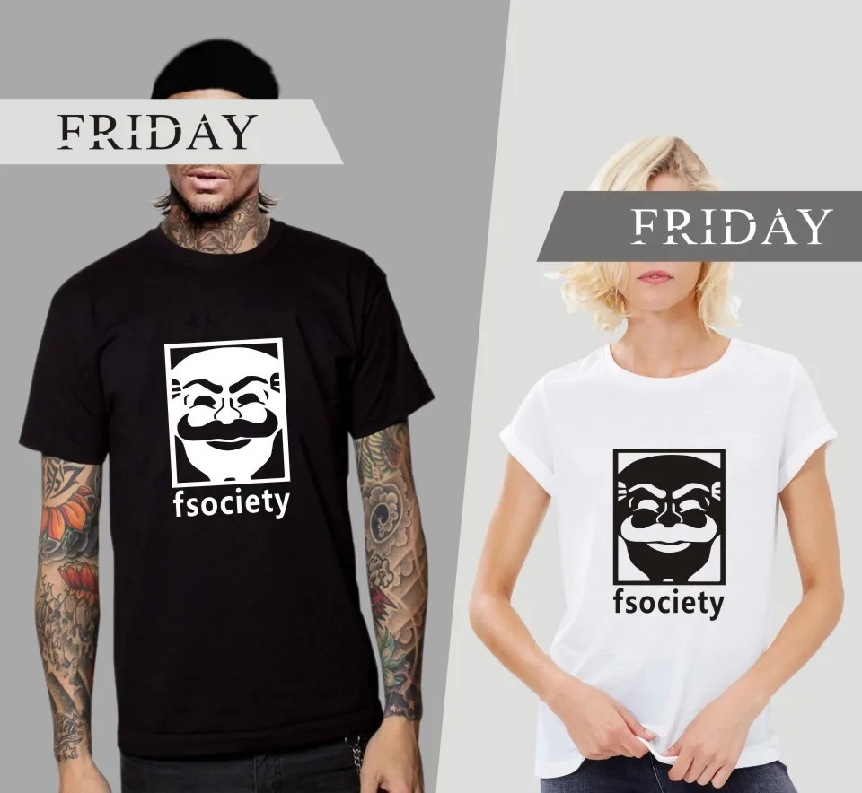 LUCKYFRIDAYF Mr Робот Fsociety принт Забавные футболки для мужчин s короткий рукав футболки и Mr робот футболка для мужчин хип-хоп летние футболки
