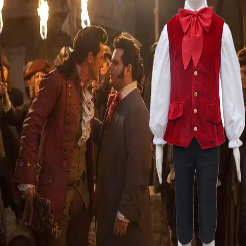 

Ainiel Movie Beauty and the Beast Lefou Cosplay Costumes Men Outfit Halloween Carnival Clothing Custom Made