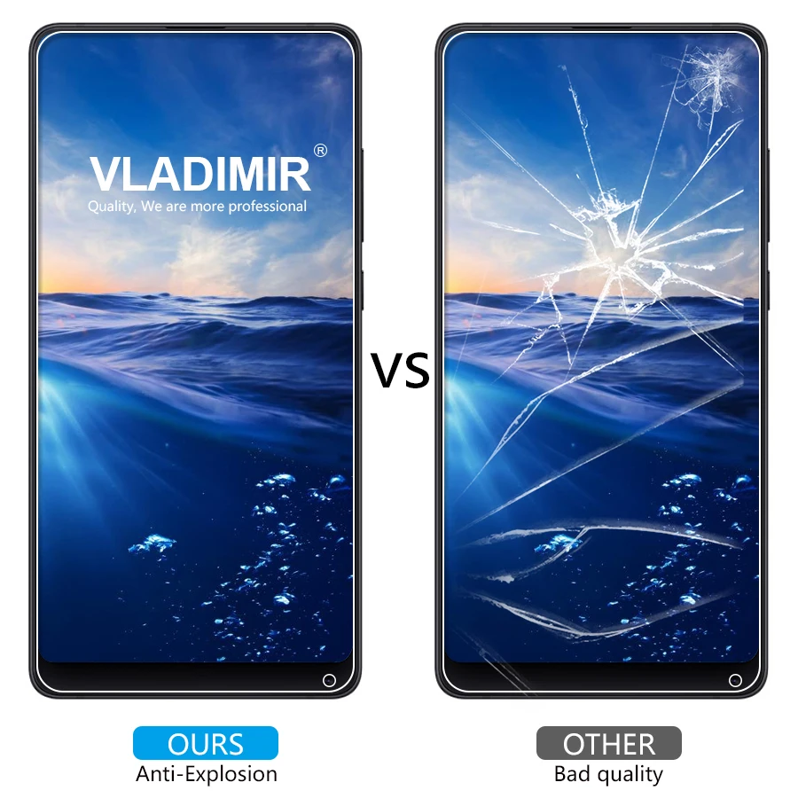 Vladimir 9H 2.5D Not Full Cover Tempered Glass for Xiaomi Mi Mix 2s Screen Protector 2S Protective Film | Мобильные телефоны и