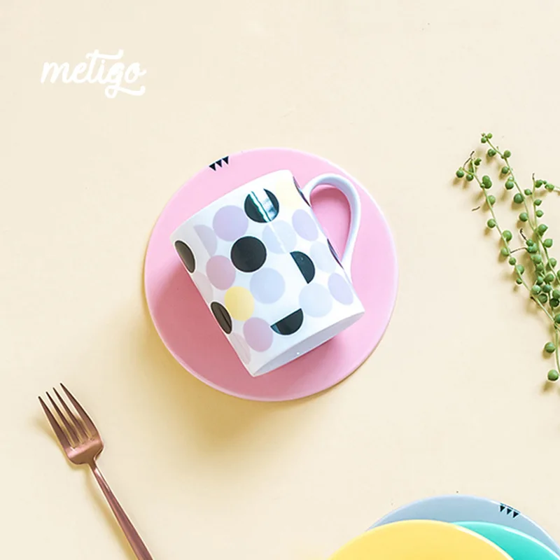 Lekoch Европейский чистый цвет керамическая подставка для напитков кофейная чашка