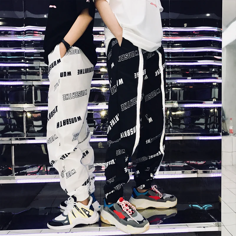 Новинка 2018 Национальный прилив отражающие девять очков спортивные штаны мужские