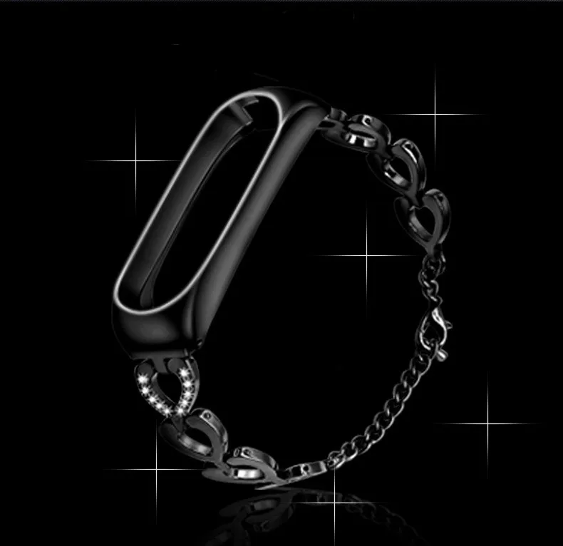 Нержавеющая сталь Ремешок сменные часы ремни для сяо mi band 3 металлические часы ремешок для умного браслета mi band 3 - Цвет: C132-Black