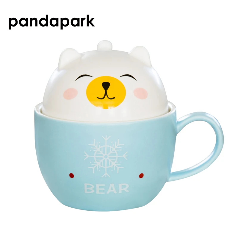 Оригинальная керамическая кружка Pandapark с милыми животными для молока офисный
