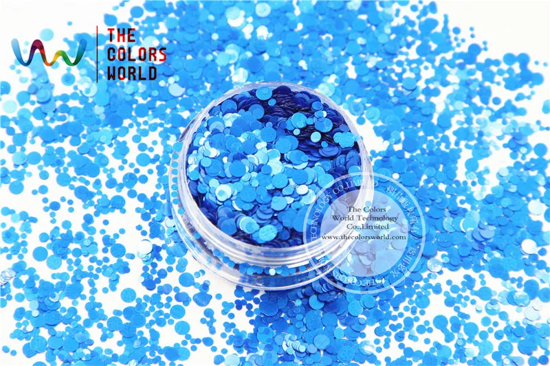 Круглые и точечные фигуры с синими цветами для нейл-арта геля лака ногтей макияжа