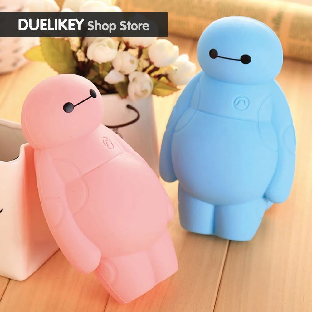 Free Shipping Silicone Big Hero Pencil Case 5 Colors Kawaii Multi-function Stationery School Supplies |