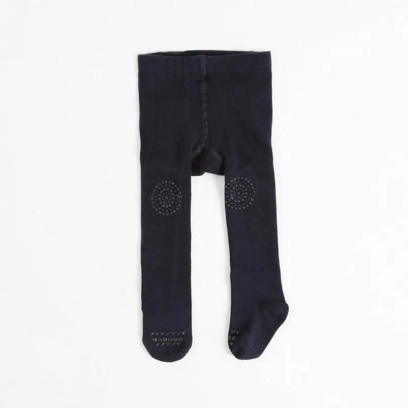 Black Tights Колготки для малышей; колготки для маленьких девочек; однотонные мягкие колготки; сезон зима-осень; теплые хлопковые колготки; одежда принцессы для малышей - Цвет: Black Tights