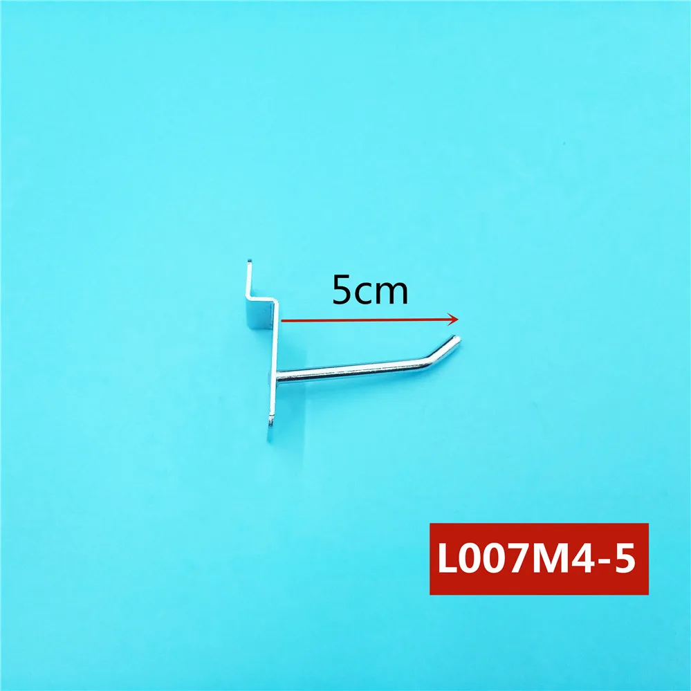 Length 5cm 2pcs 2 шт./лот диам. 4 мм демонстрационные крючки холоднокатаные стальные крючки для пегборда одинарные крючки Slatwall длина 5 см/7 см/10 см/14 см/19 см/24 см/29 см - Цвет: Length 5cm 2pcs