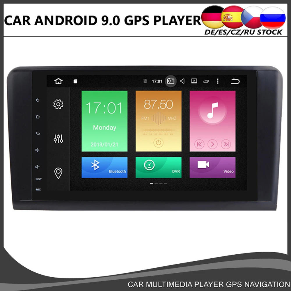 Автомобильное DVD радио Octa core 9 дюймов Android 10 0 для Mercedes Benz ML/G класса ML320 ML350 ML500 X164 W164
